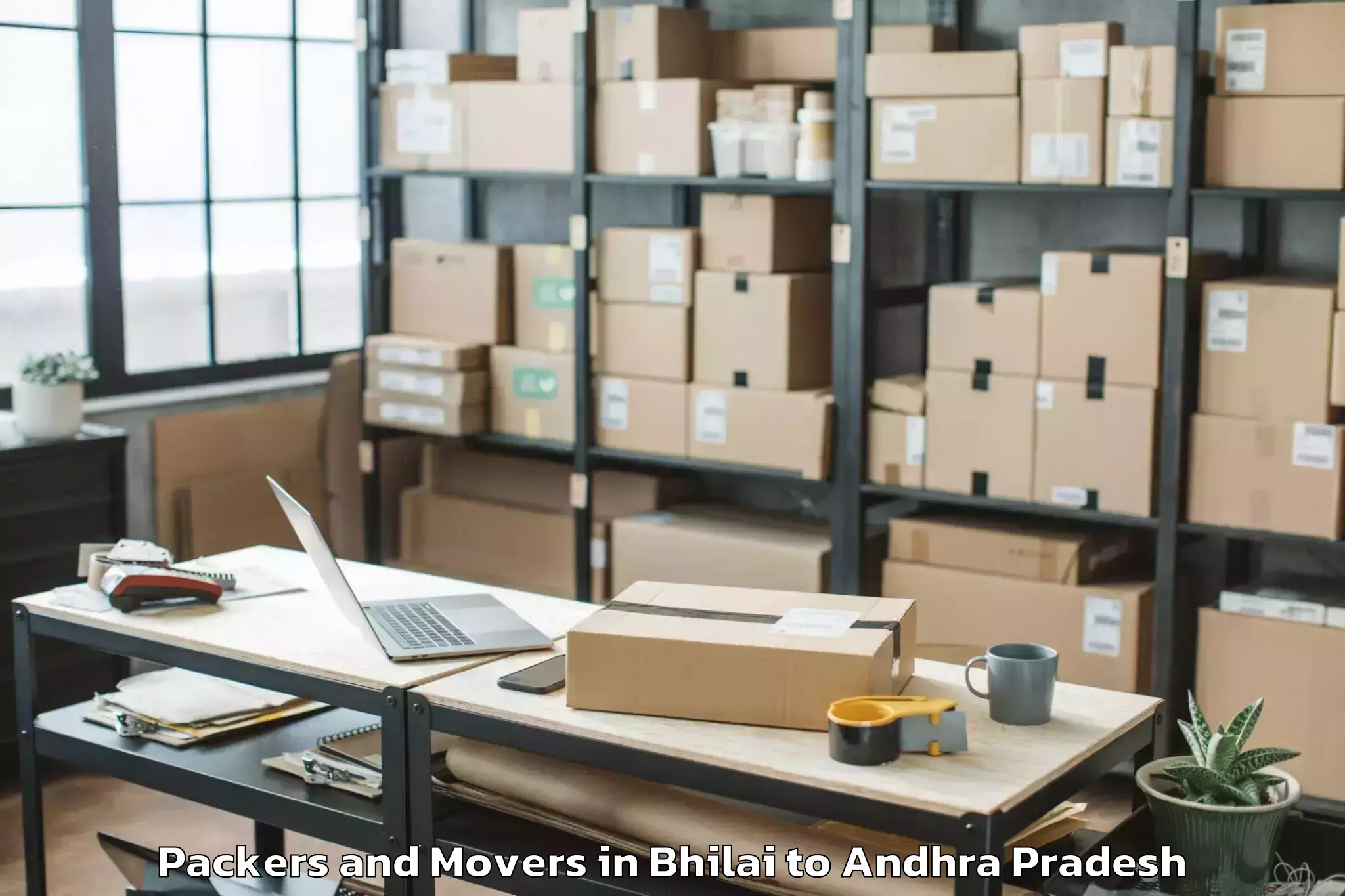 Professional Bhilai to Peddapappur Packers And Movers